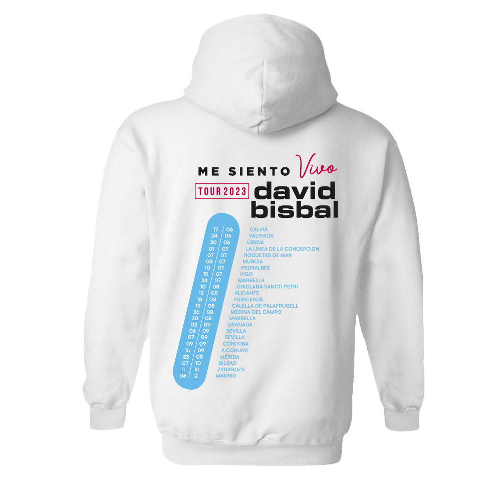 Sudadera Blanca Tour Me Siento Vivo