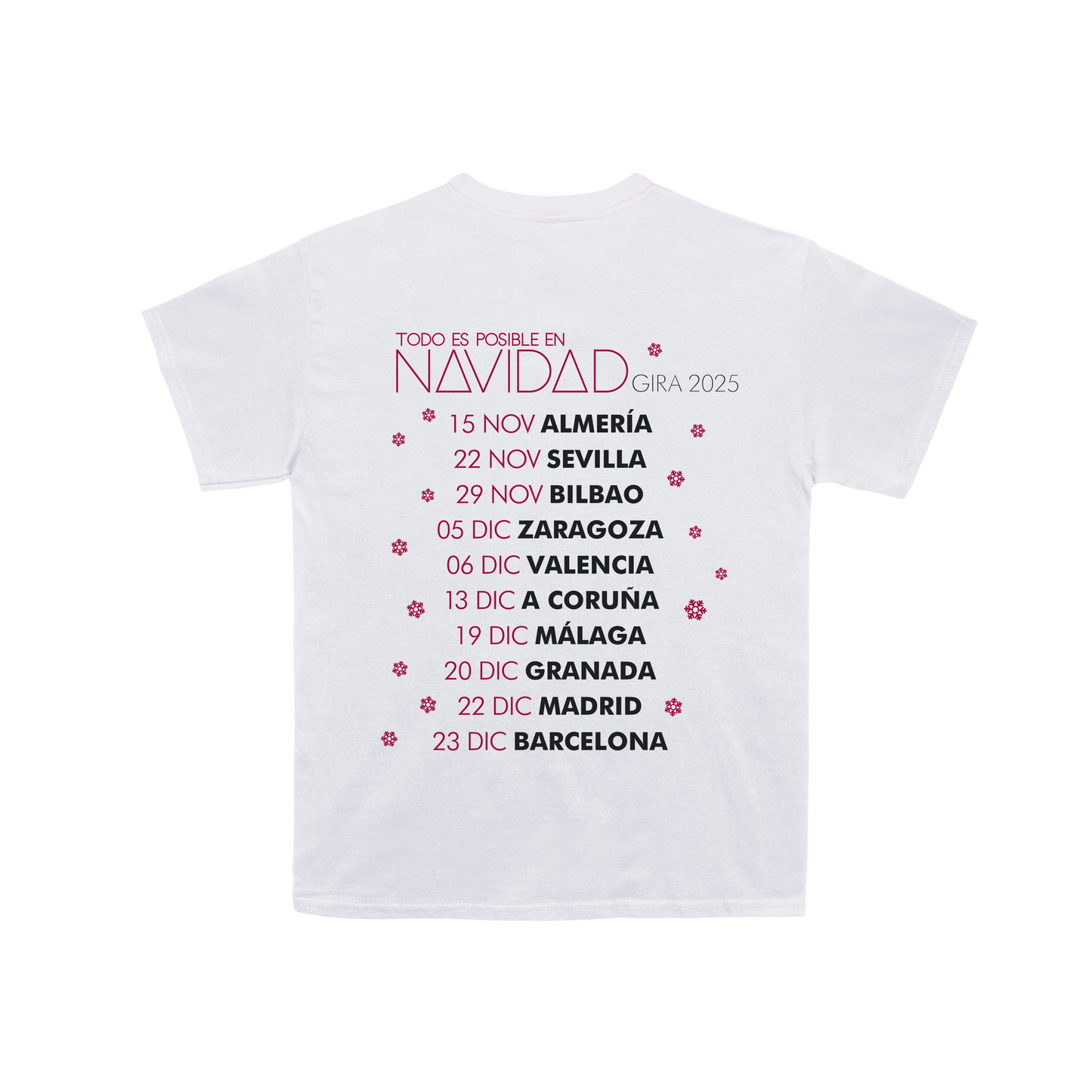 Camiseta "Blanca Navidad" Gira 2025